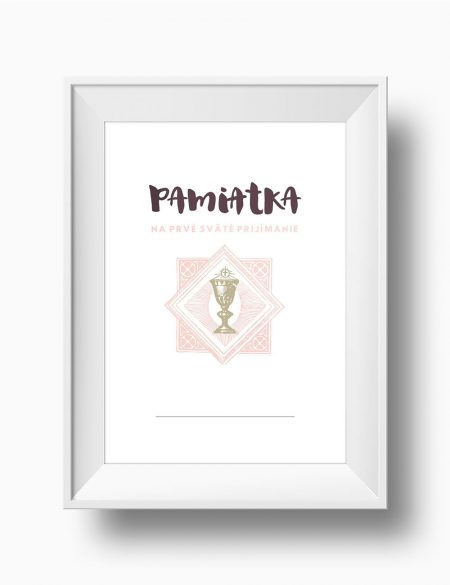 Art print // Pamiatka na 1. sväté prijímanie pre dievčatá