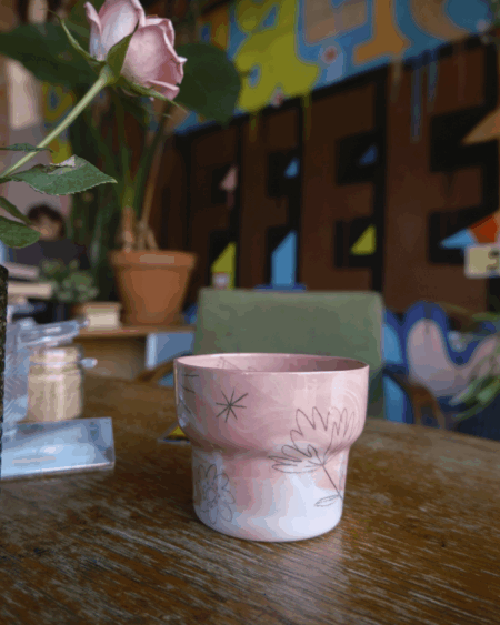 Keramická šálka - růžová | Javorsky Atelier